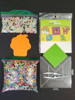 Perler Beads Set with 3 Pegboards